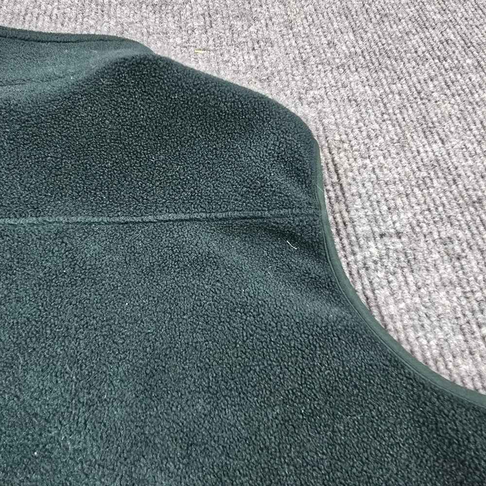 Vintage L.L.Bean Fleece Vest Mens 2XL Green Trail Model Full Zip Pockets Outdoor